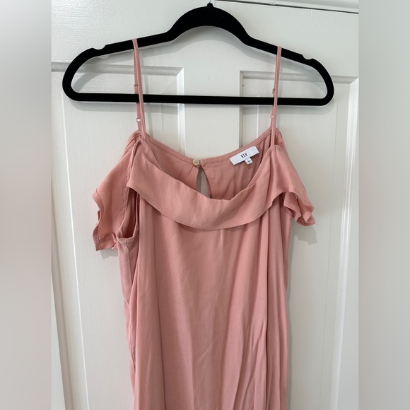 NSR spaghetti strap cold shoulder ruffle king midi dress maxi - Picture 4 of 10